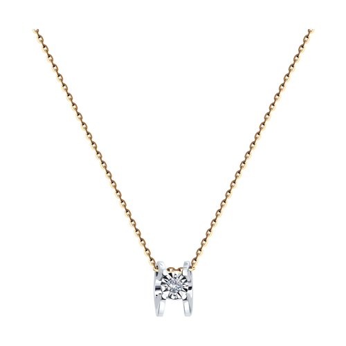 Goldkette mit Anhänger und Brillant