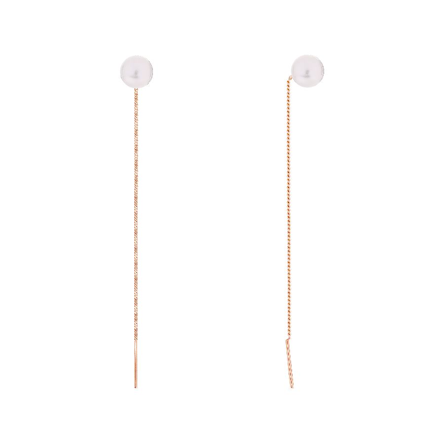 Ohrhänger als Durchzieher mit Perle