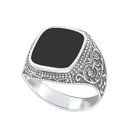 Herrenring mit Onyx