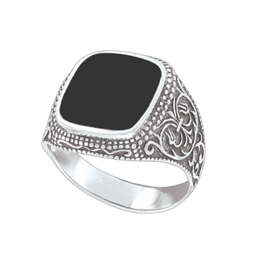 Herrenring mit Onyx