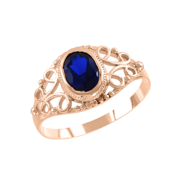 Damenring mit Saphir