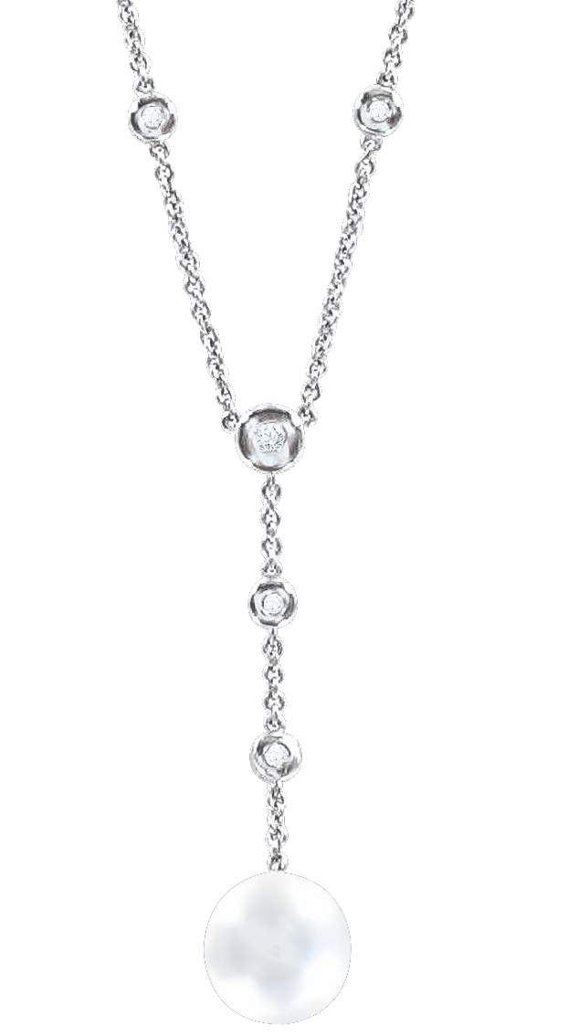 Collier mit Perle und Zirkonia