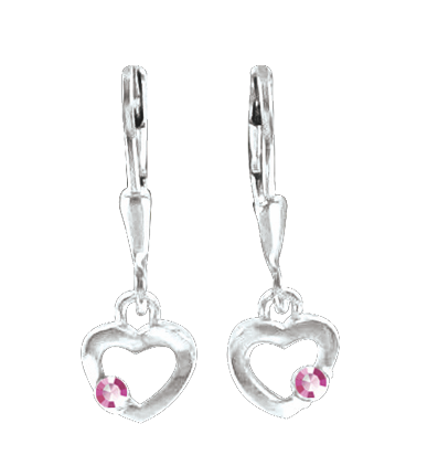 Ohrhänger mit rosa Zirkonia
