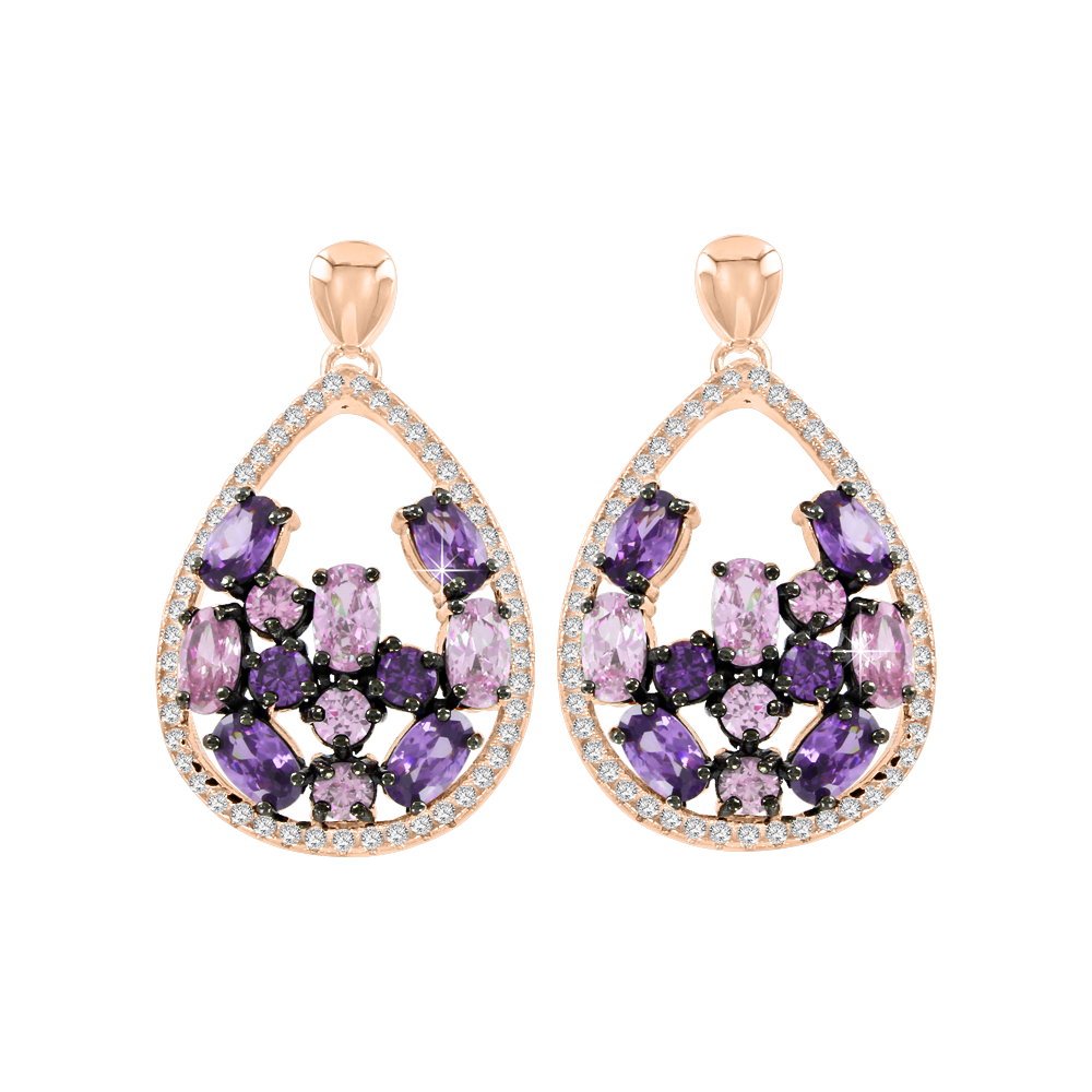 Ohrstecker vergoldet mit Amethyst