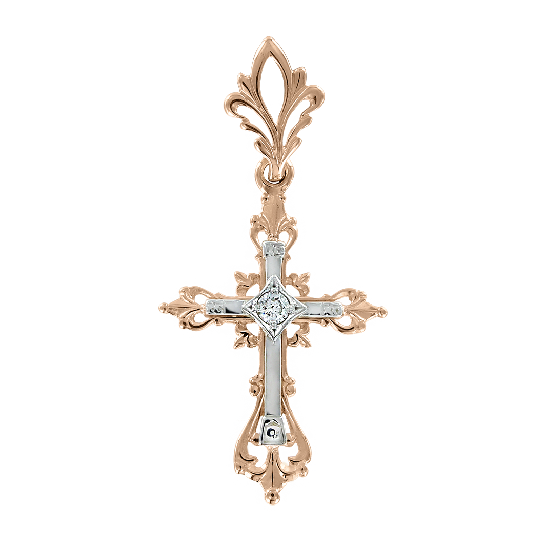 Anhänger–Kreuz mit Zirkonia