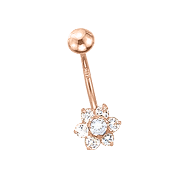 Bauchpiercing mit Zirkonia