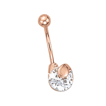 Bauchpiercing mit Zirkonia
