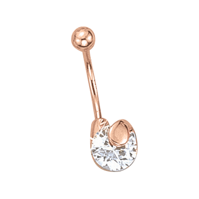 Bauchpiercing mit Zirkonia