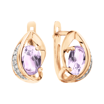 Ohrhänger mit Amethyst und Zirkonia
