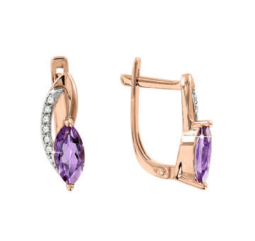 Ohrhänger mit Amethyst und Brillanten