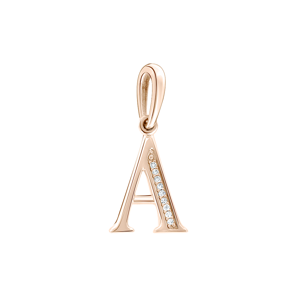 Buchstabenanhänger "A" mit Brillanten