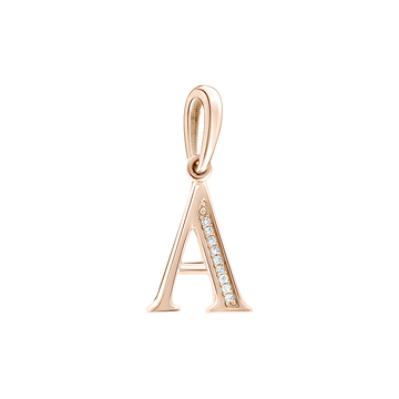 Buchstabenanhänger "A" mit Brillanten