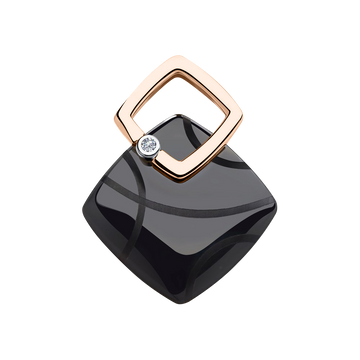 Anhänger mit Brillant schwarze Keramik