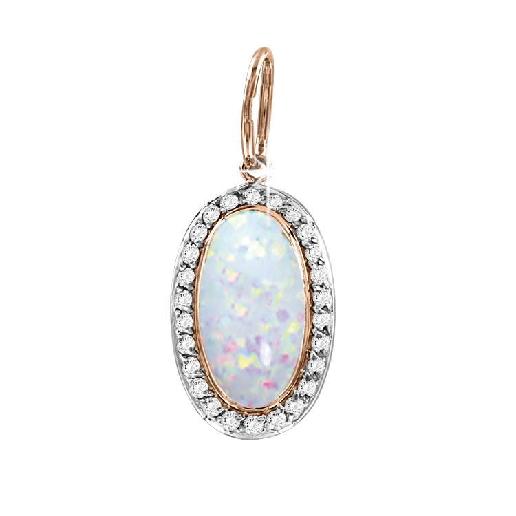 Anhänger mit Opal und Zirkonia