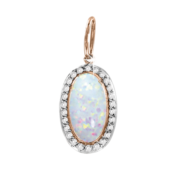 Anhänger mit Opal und Zirkonia