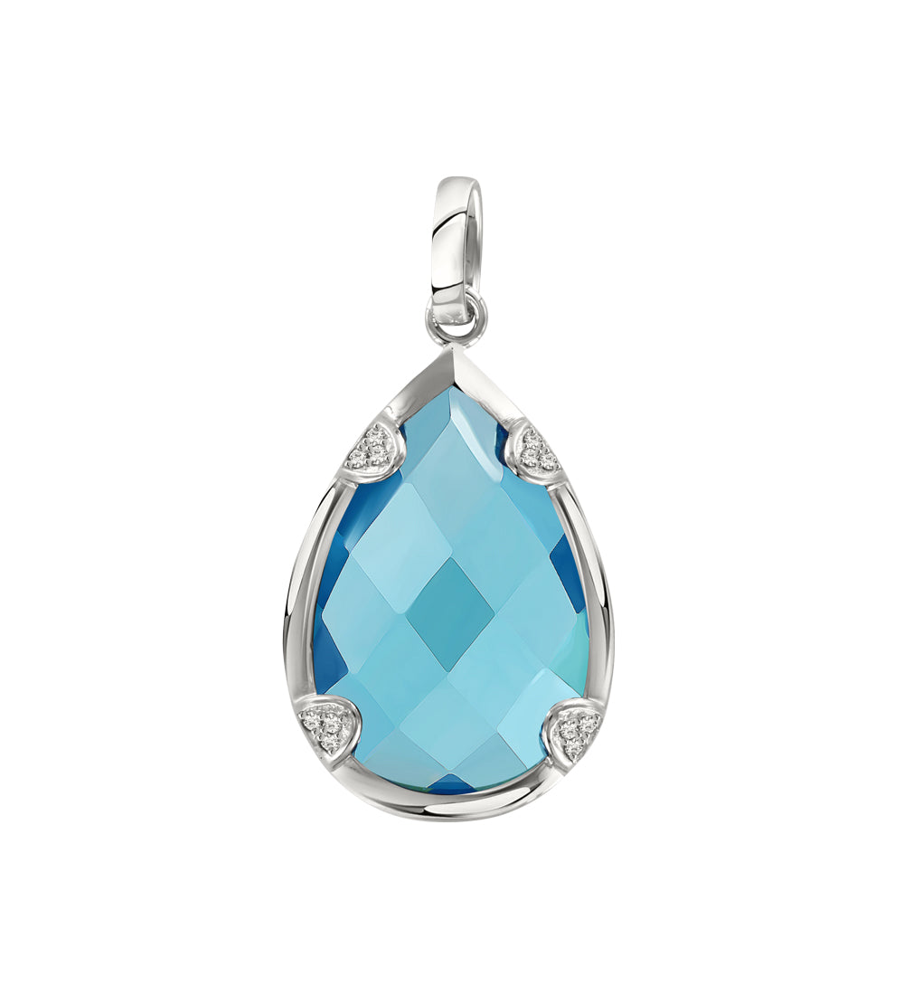 Anhänger mit Saphir und Zirkonia