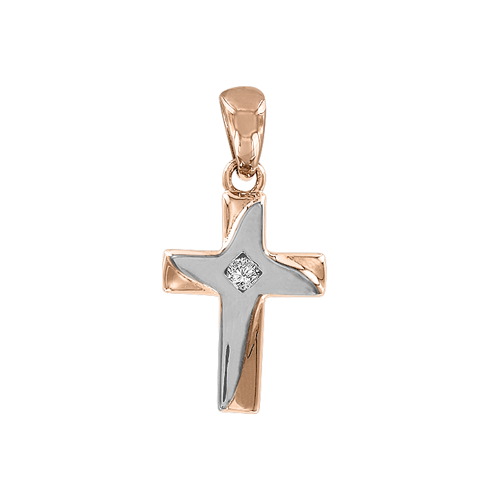 Anhänger-Kreuz mit Zirkonia