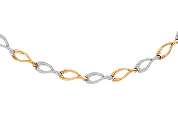 Collier oder als Armband Gelb-/Weißgold