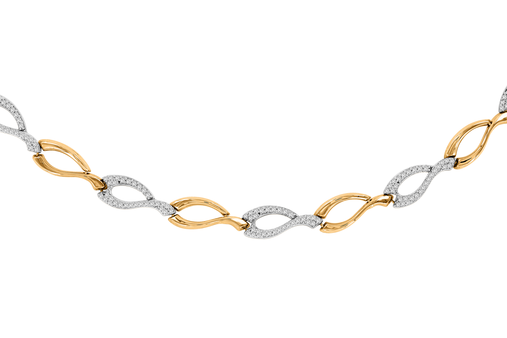Collier oder als Armband Gelb-/Weißgold