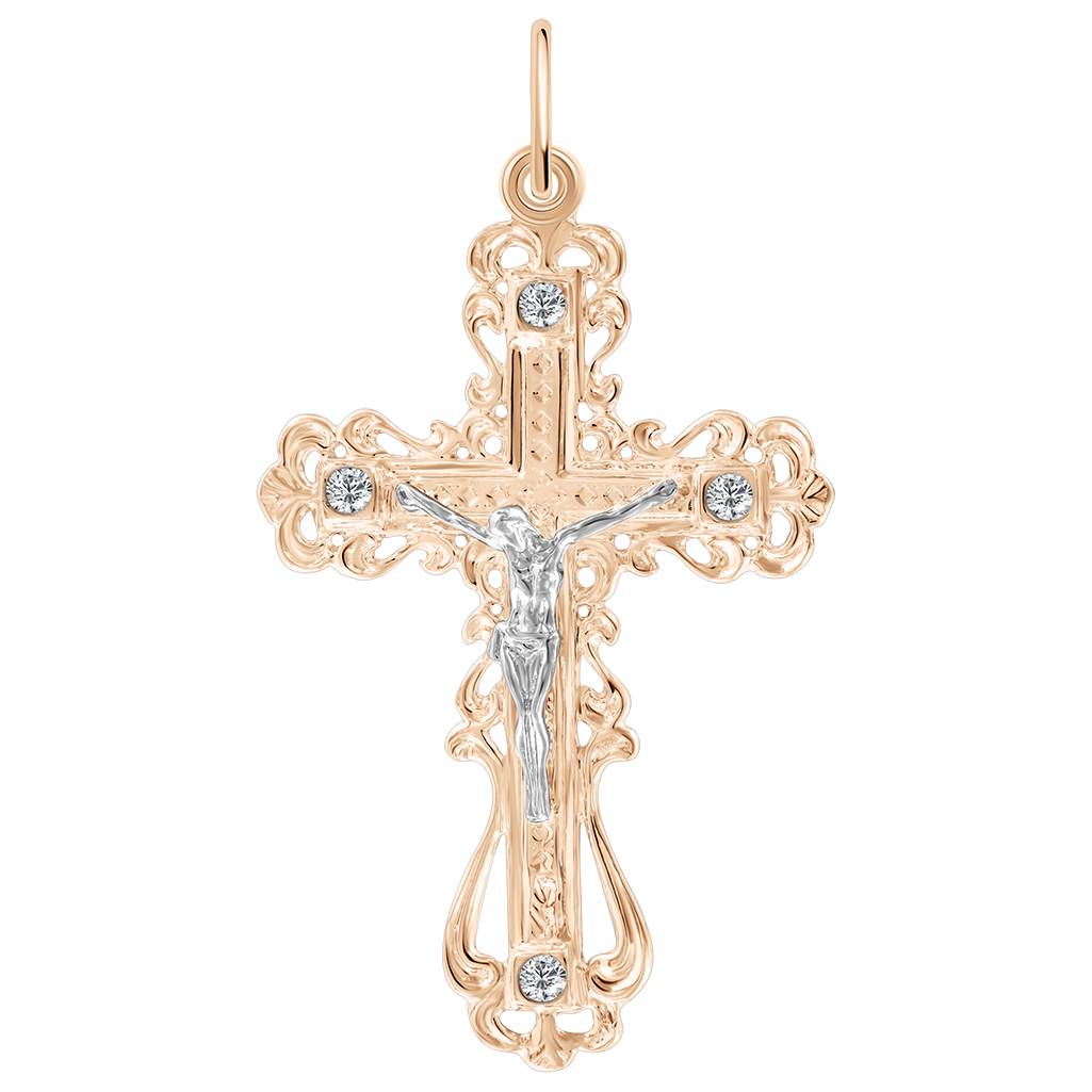 Anhänger-Kreuz mit Zirkonia