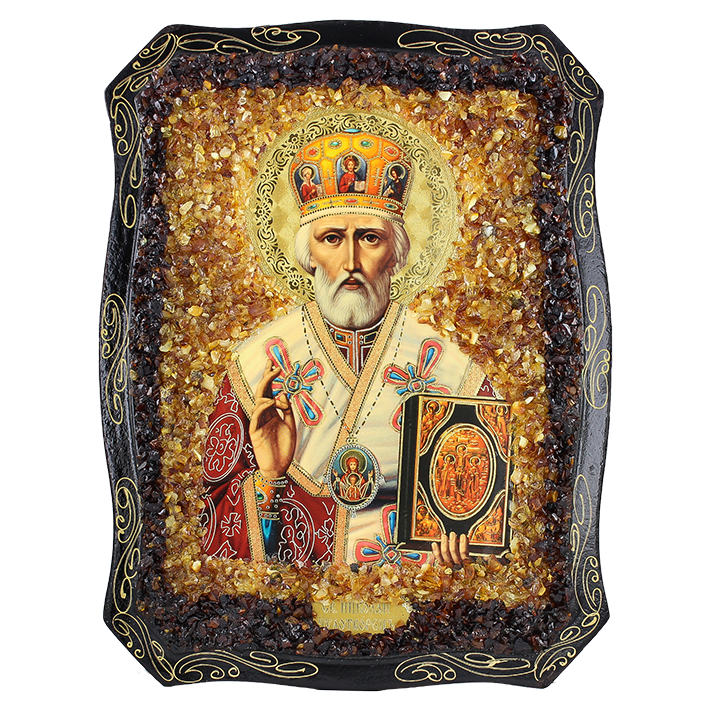 Orthodoxe Ikone dem heiligen Nikolaj dem Wundertäter