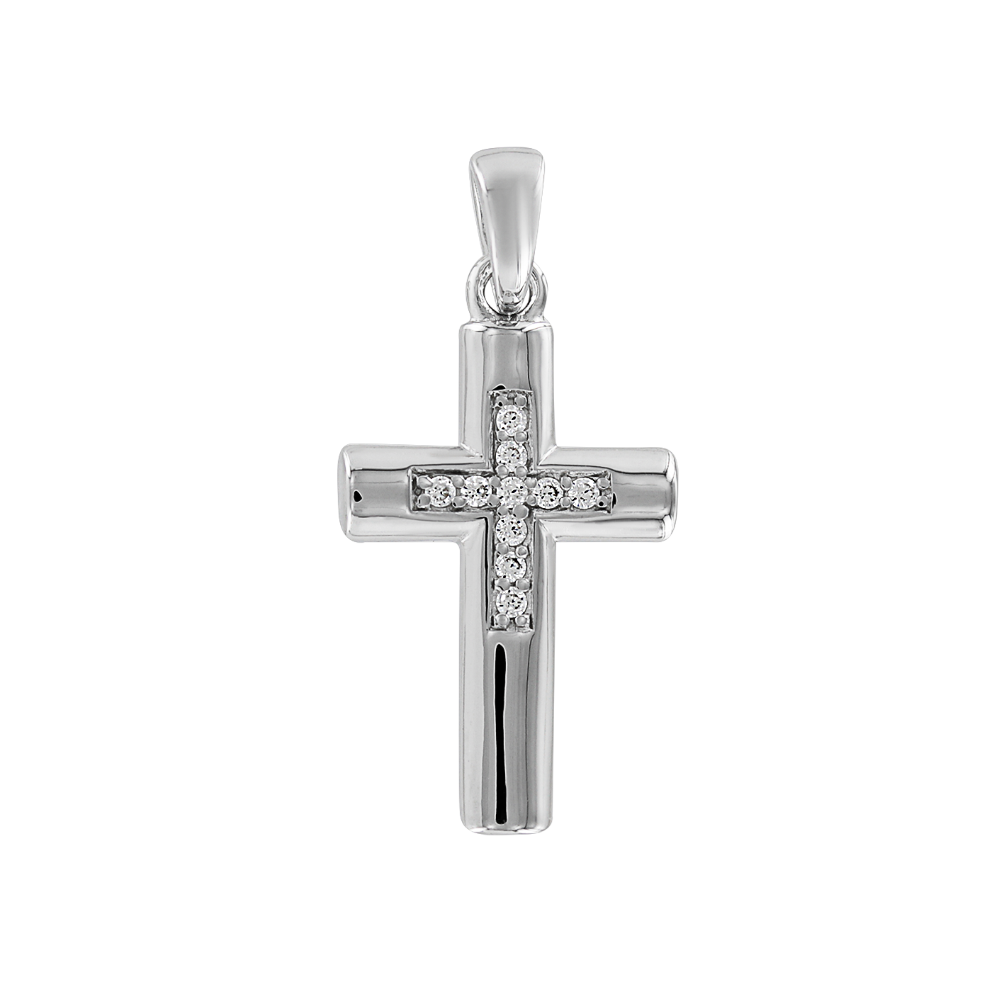 Anhänger - Kreuz mit Zirkonia
