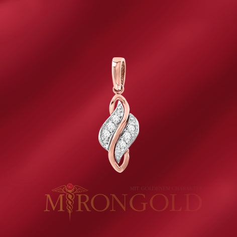 Anhänger, Rotgold, 585°, Brillant 0,014 ct. WSI