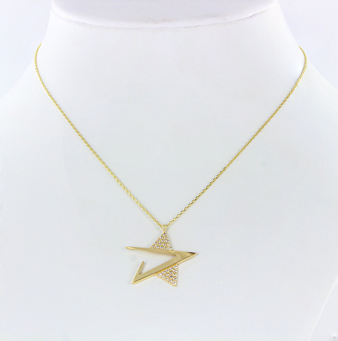 Gelbgold Kette mit Anhänger Stern