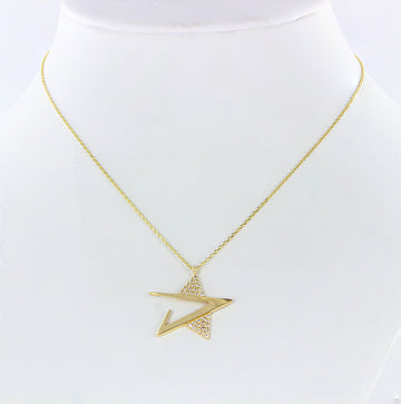 Gelbgold Kette mit Anhänger Stern