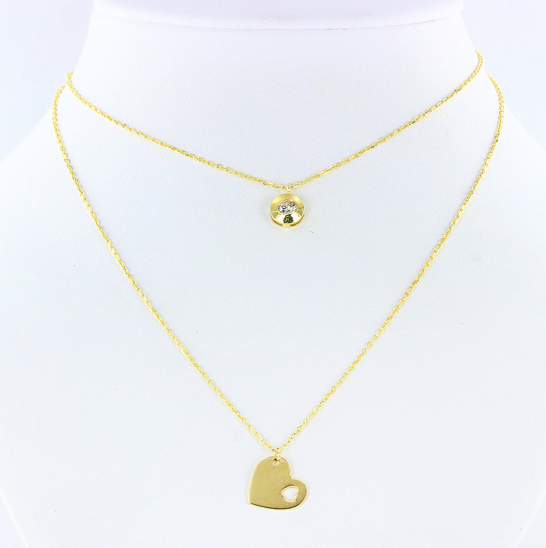 Doppel Kette mit zwei Anhänger