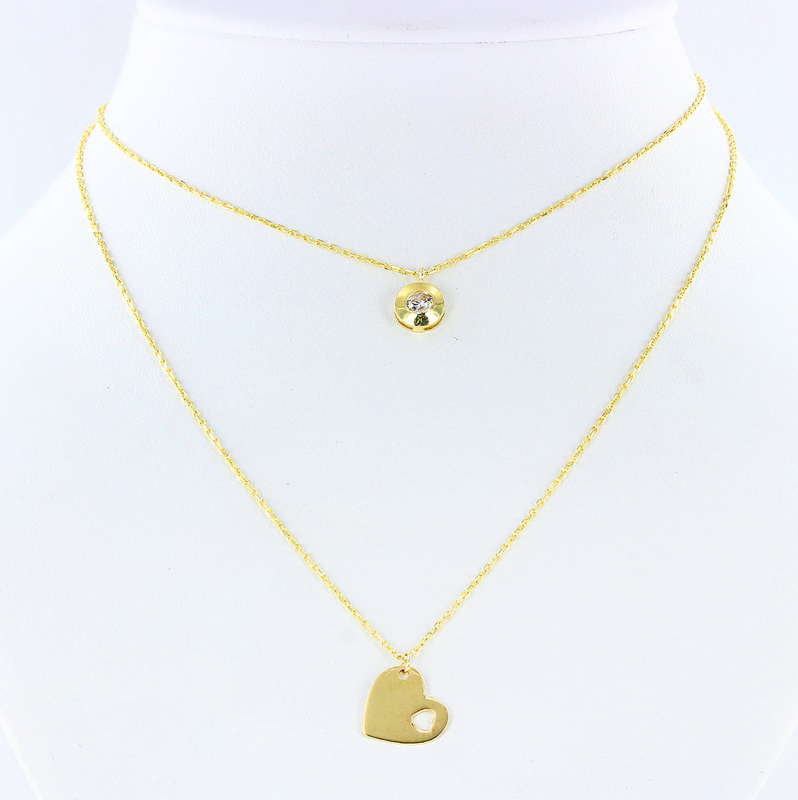 Doppel Kette mit zwei Anhänger