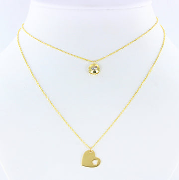 Doppel Kette mit zwei Anhänger