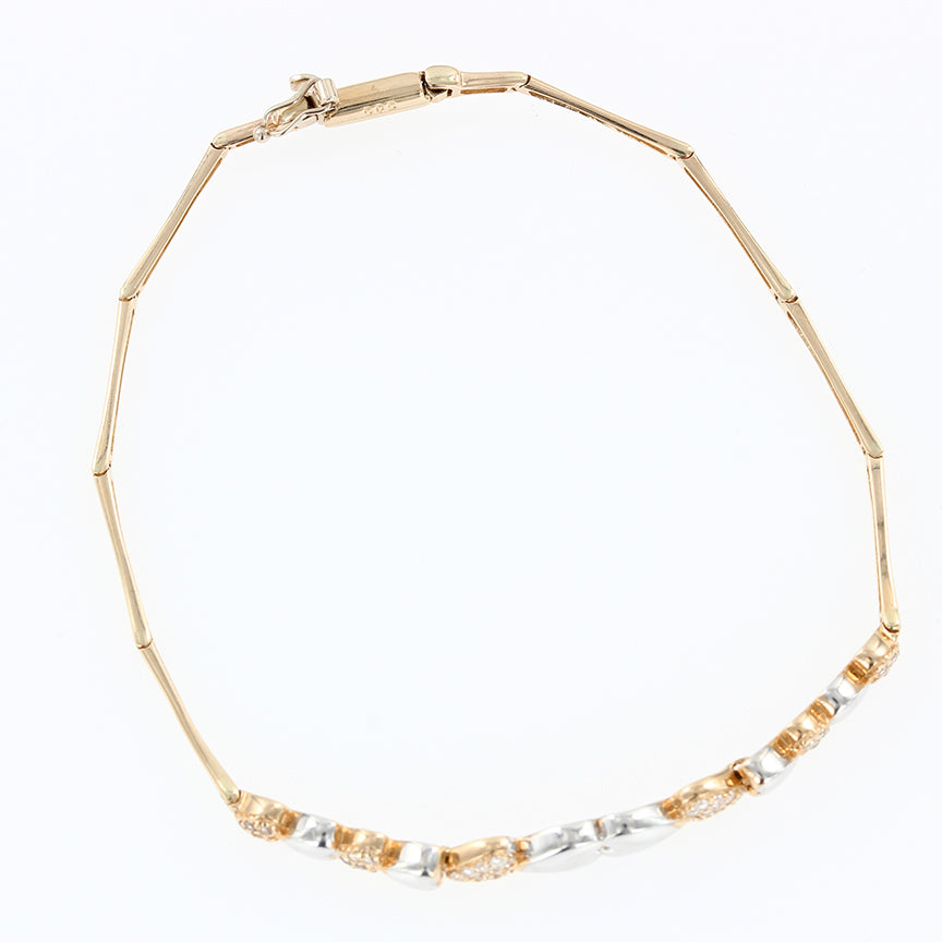 Gelbgold Armband mit Zirkonia