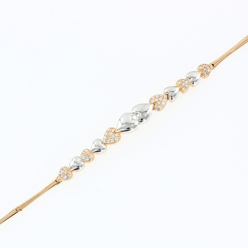 Gelbgold Armband mit Zirkonia