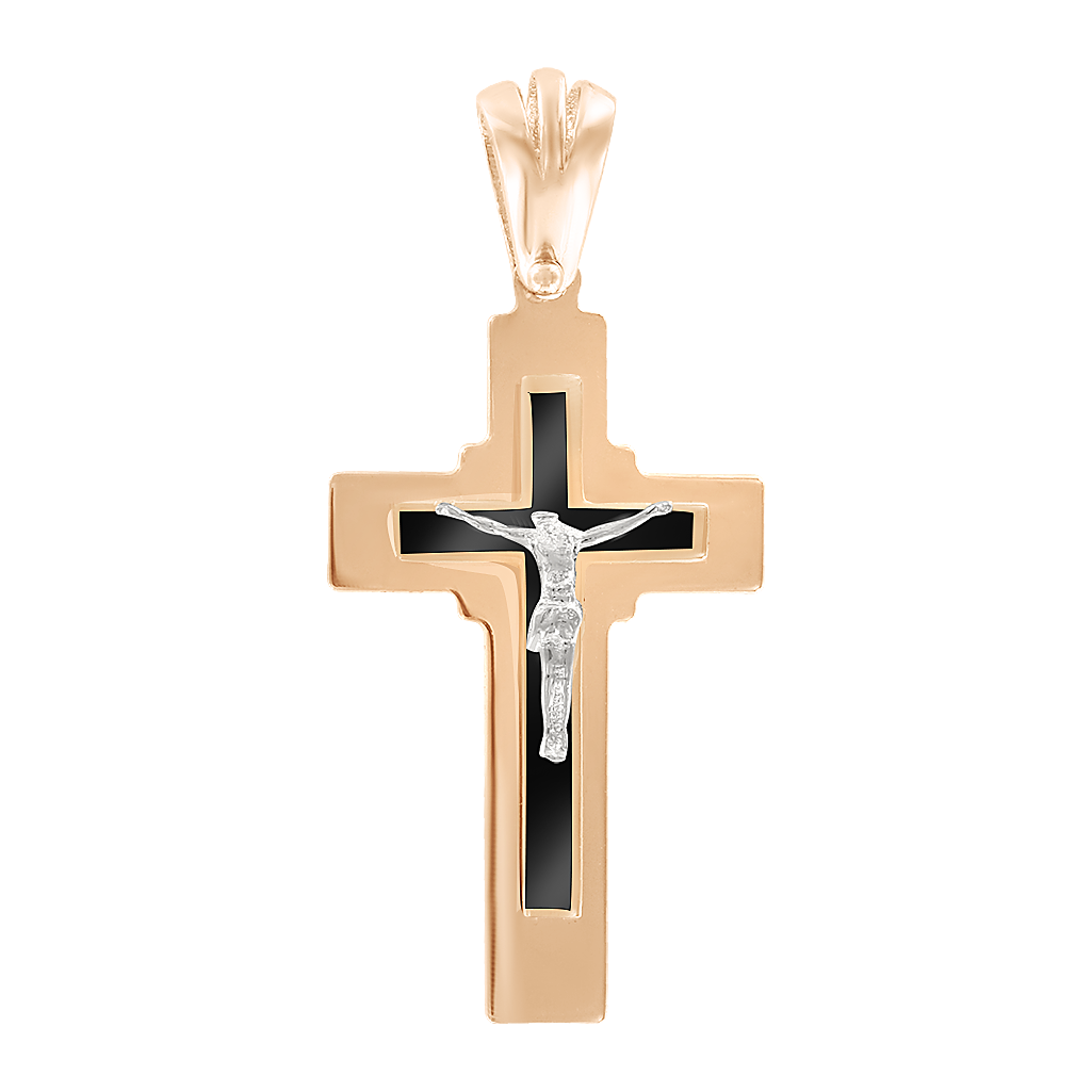 Anhänger–Kreuz mit Emaille