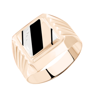 Herrenring mit Emaille
