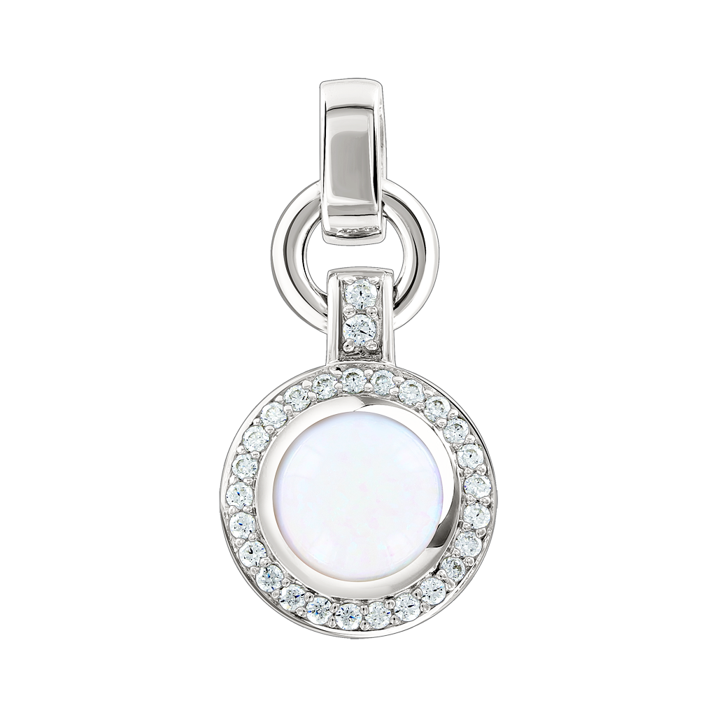 Anhänger mit Opal und Zirkonia