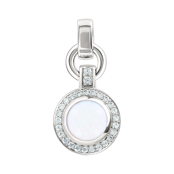 Anhänger mit Opal und Zirkonia