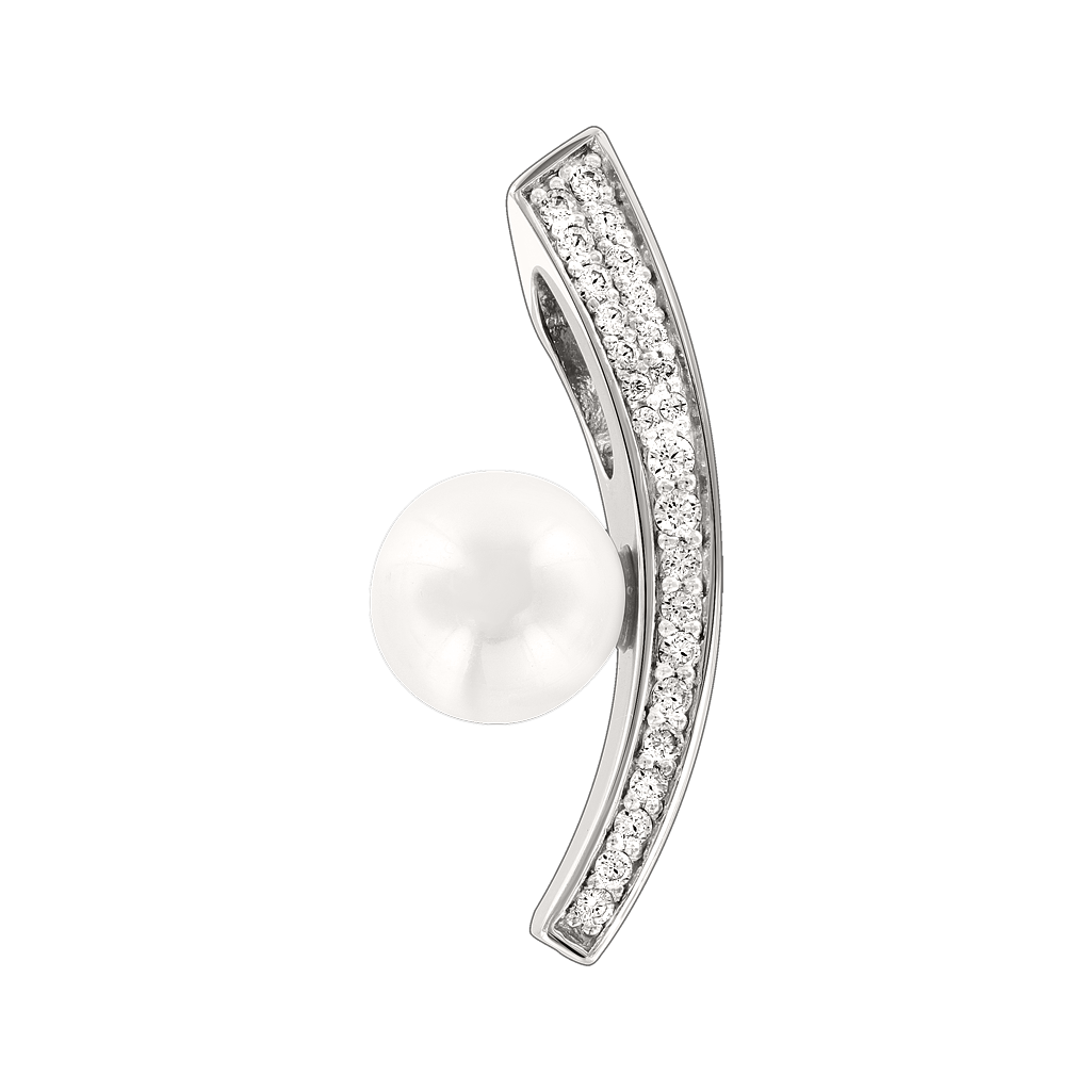 Anhänger mit Perle und Zirkonia