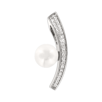 Anhänger mit Perle und Zirkonia