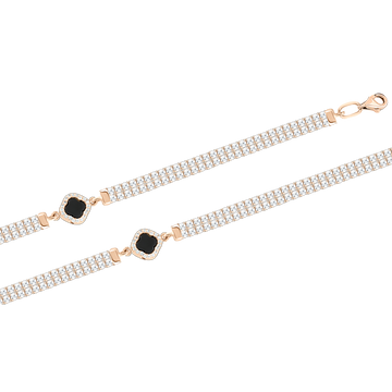 Armband mit Onyx und Zirkonia