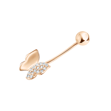 Bauchpiercing mit Zirkonia