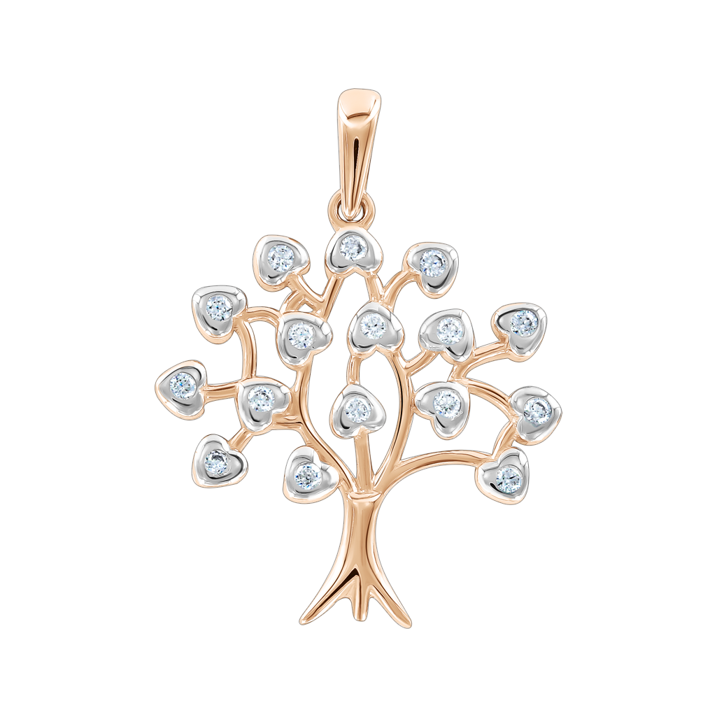 Anhänger Baum mit Zirkonia