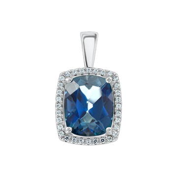Anhänger mit London Blue Topas und Zirkonia