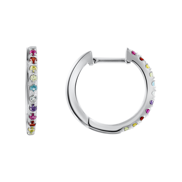 Ohrringe-Creolen mit Zirkonia