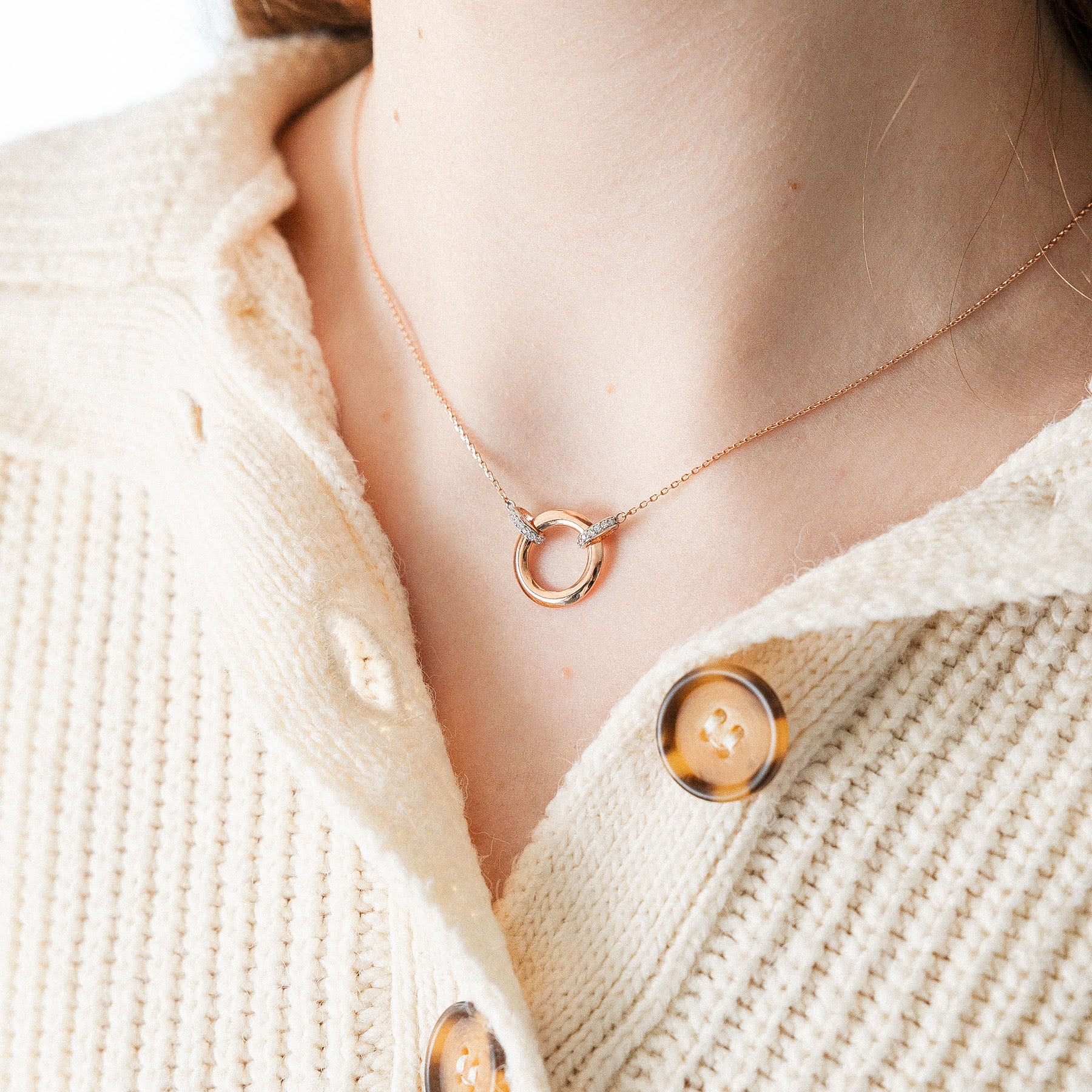 Collier mit Anhänger und Zirkonia 2