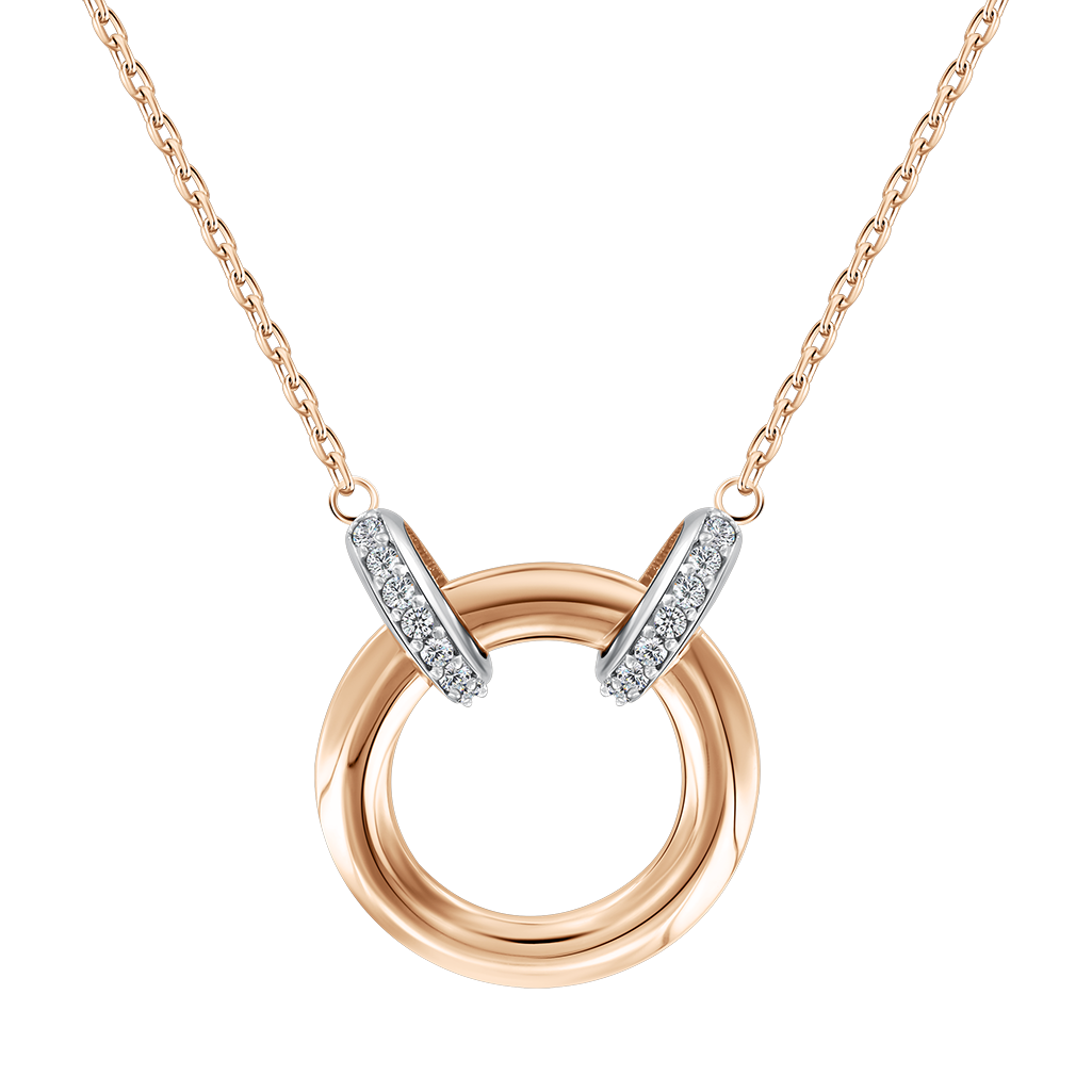 Collier mit Anhänger und Zirkonia
