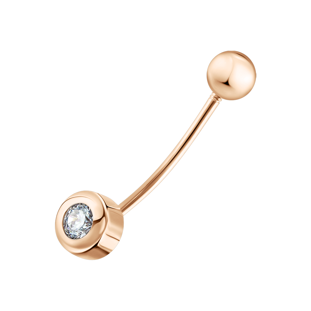 Bauchpiercing mit Zirkonia