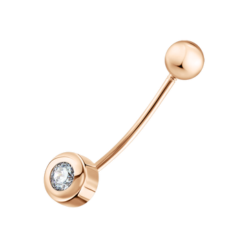 Bauchpiercing mit Zirkonia