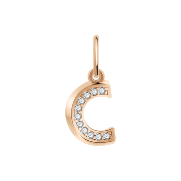 Buchstabenanhänger "C" mit Zirkonia